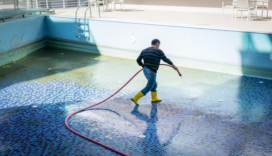 Pool area cleaning for a commercial property in Halifax