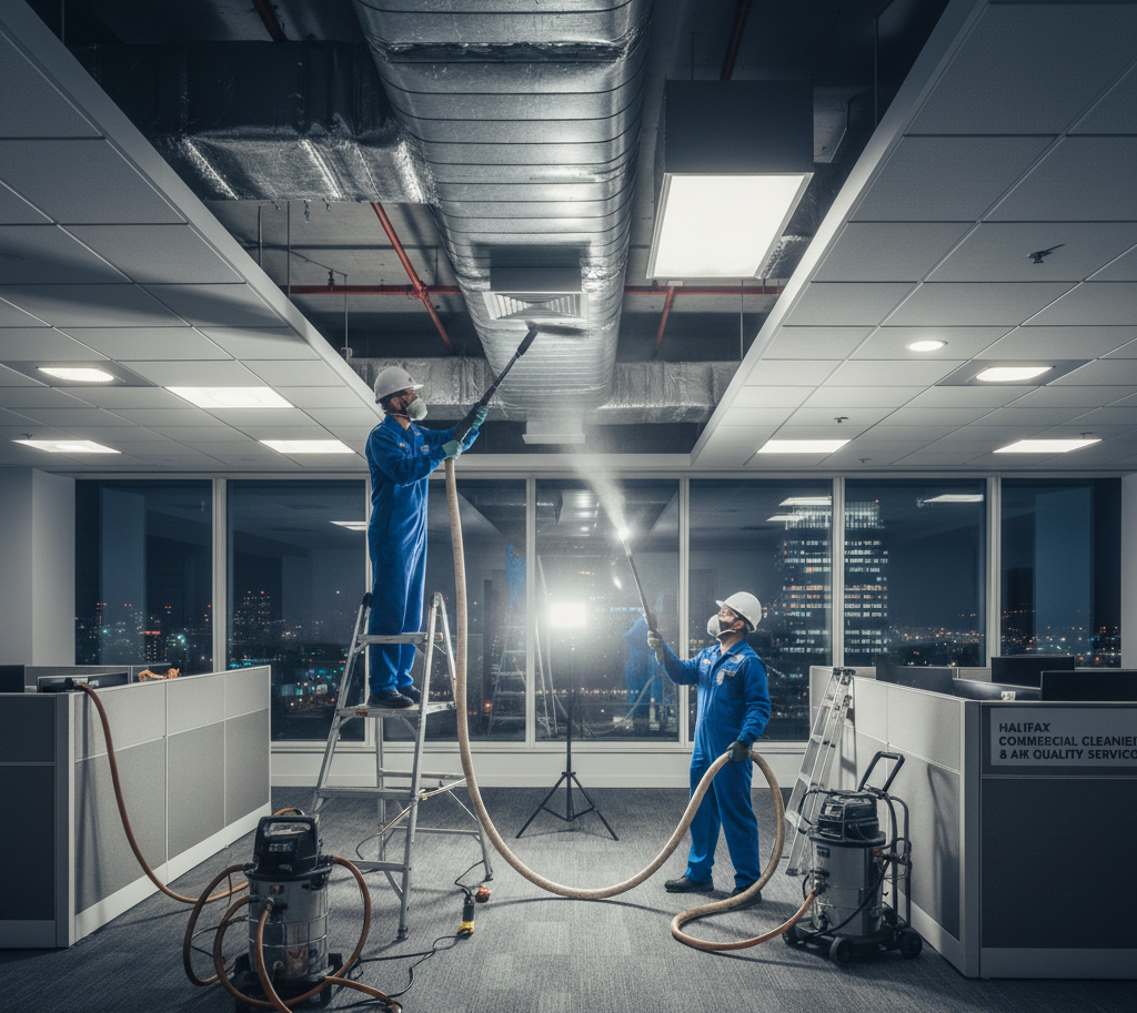 Halifax commercial office deep cleaning of HVAC ducts and ventilation