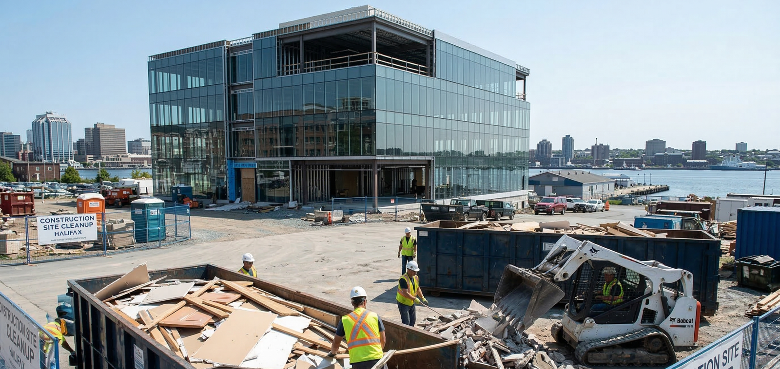 Bluenose Commercial Cleaning performing Commercial Post-Construction Cleaning Services in a newly renovated Halifax office.